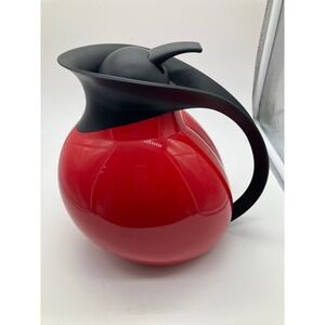 Stelton Erik Magnussen Red Vacuum Jug Thermal Carafe 1L Danish Modern Design